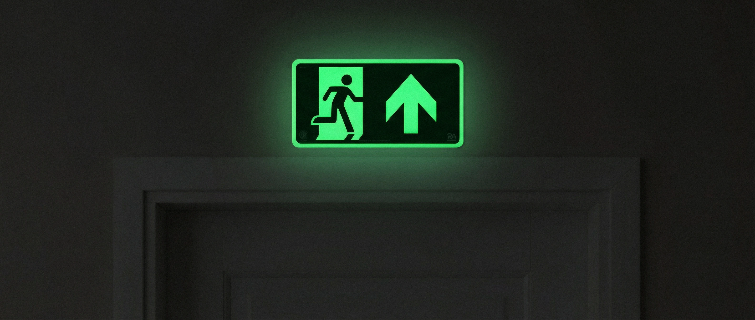 placa de sinalização de saída - luminosa